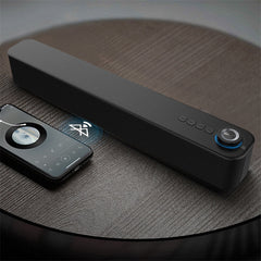 Bluetooth 5.0 Speaker Wireless Soundbar 10W Double Horn Hi-Fi Bass Surround Sound Speaker Built-in Microphone