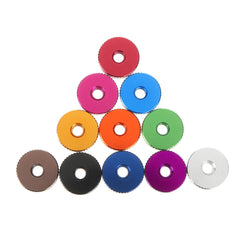 M4AN3 10Pcs M4 Manual Knurled Thumb Screw Nut Spacer Flat Washer Aluminum Alloy Multicolor