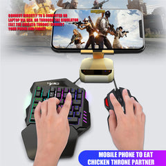 Gaming Keyboard Mouse Converter Combos 3200DPI Wired RGB Mouse 35 Keys Single-hand Keyboard Console Switch Adapter For PS3/PS4 P6+V100+A869