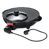 1600W 2 in 1 Electric Hotpot Oven Domestic Smokeless Barbecue Machine Pot
