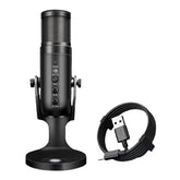 USB Microphone Stand Gaming Live Streaming RGB Light Condenser for Recording PC Computer