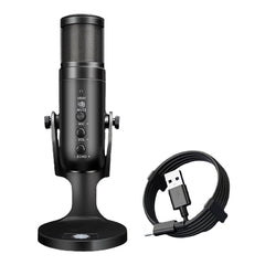 USB Microphone Stand Gaming Live Streaming RGB Light Condenser for Recording PC Computer