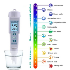 4 in 1 PH/EC/TDS/Temp Meter Water Quality Test High Accuracy Measure Tool for Drinking Water Aquarium