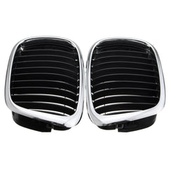Chrome Black Front Grille Grill For BMW 5 Series