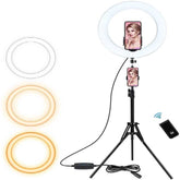 Selfie Ring Light with Tripod Stand and Phone Holder for Live Stream