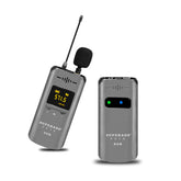 UHF Wireless Microphone Set with Bodypack Transmitter and Mini Rechargeable Receiver for Vlogging DSLR Camera Mobile Phone