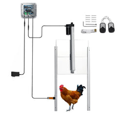 600MM Push Rod Type 2 In 1 Photosensitive Timing Chicken Cage Door Opener