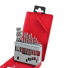 13PCS HSS Fully Ground Straight Shank Twist Drill Bit Set Kit Tool with Metal Case