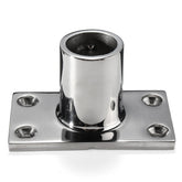 7/8inch Stainless Steel Boat Deck Rectangular Base 90 Degree For Marine Handrail