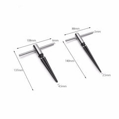 2pcs 1/8-1/2 Inch And 5/32-7/8 Bridge Hole Tapered Hand Held Reamer Set