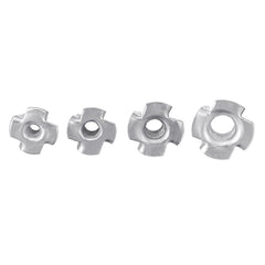 90Pcs Four Prong T Nut Inserts Carbon Steel Zinc Plated For Wood M3/M4/M5/M6/M8 Nut Assortment Kits