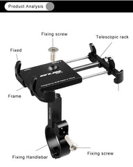 Anti-Slip Universal Bicycle 3.5-6.2inch Aluminium Alloy Bike Holder Handle Phone