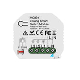 Mini WiFi Smart Light Switch 3 Gang 1/2 Way Module Smart Life/Tuya App Control for Amazon Alexa and Google Home