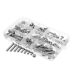 150Pcs M5 Stainless Steel 6-30mm Hex Socket Button Head Screw Allen Bolt Assortment Kit