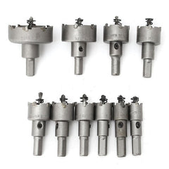 10pcs 16mm-50mm Steel Carbide Tipped Drill Bit Hole Saw Cutter