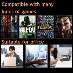 Wired Mechanical Keyboard 104 Keys RGB Backlight Blue Switch Waterproofd USB Gaming Keyboard for Laptop Desktop PC
