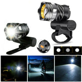 650LM T6 LED Zoomable Bike Headlight USB Charging Super Bright Bike Front Light Cycling Warning Light