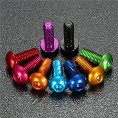 50Pcs M38mm Hex Socket Screws Round Head Cap Screw 7075 Aluminum Alloy