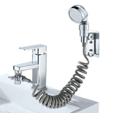 Bathroom Wash Face Basin Water Tap External Shower Head Toilet Hold Filter Flexible Hair Washing Faucet Rinser Extension Set