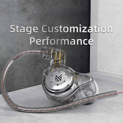 Dual Magnetic Circuit Dynamic Drive 10mm Earphone Hi-Fi Bass Earbud Sport Noise Cancelling Headset for KZ EDXPRO ZST ES4