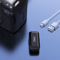 Wireless Microphone System with Rechargeable Transmitter Reveiver Lapel Lavalier for Smartphone Computer