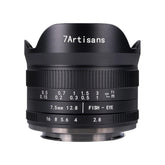 7.5mm f2.8 Fisheye Lens 180 APS-C Manual Fixed Lens for Canon EOS-M Mount for Fuji FX for Sony Cameras