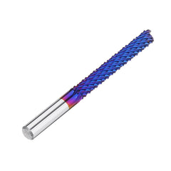 6mm Shank 42mm Tungsten Carbide Milling Cutter Blue Nano Coated End Mill