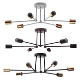 Modern Pendant Lamp Ceiling Light Chandelier Vintage 6 Heads Sockets Holder