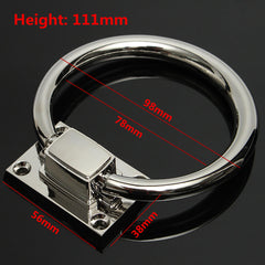 Stainless Steel Knocker Pulls Handle Pull Rings Shiny Silver for Wooden Door Chair