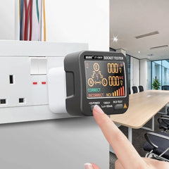 Electric Socket Tester Outlet Tester Digital LCD Display with NCV Test RCD Test Polarity Test Electric Circuit Polarity Voltage Detector