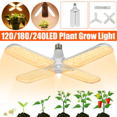 120/180/240LED Grow Light E27 Full Spectrum Growing Hydroponic Garage Lamp Bulb for Plant Vegetable AC85-265V