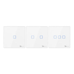 Remote Controller 86 Type Wall Panel Sticky 433MHz RF Remote Control 1/2/3 Gang Works With WiFi Wall Switch