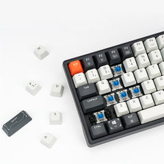 Mechanical Gaming Keyboard Dual Mode Type-C Wired Bluetooth5.0 100 Keys Translucent ABS Keycaps