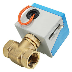 3/4" Motorized Electric Brass Globe Valves 2 Wire AC 220V Female Two Way Stop Valve