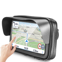 6.3'' Waterproof Motorcycle Bicycle Cell Phone/GPS Holder Case Bag Handlebar Mount Smart Phone Bag