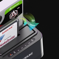 USB 3.0 to SATA Hard Drive Docking Station Dual Bay Off-Line Clone Function 2.5"/3.5" HDD/SSD Hard Drive Enclosure