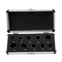10Pcs Impact Low Profile Damaged Bolt Nut Extractor Remover Socket Tool Set Bolt Nut Screw Removal Socket Wrench