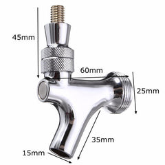 Chrome Draft Home Brew Beer Faucet Tap for Kegerator Tower