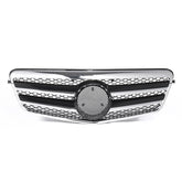Chrome Silver AMG Style Front Grill Grille For Mercedes Benz