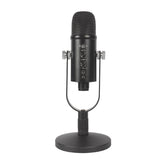 Condenser Microphone Hi-Fi DSP Noise Reduction Reverberation Adjustable Built-In Sound Card USB Wired for YouTube Broadcast Recording Gaming