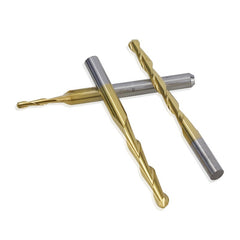 10Pcs 3.175mm Shank Titanium Coated Ball Nose End Mill Carbide Milling Cutter Spiral CNC Router Bit Engraving