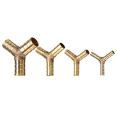 4pcs Pagoda Adapter Brass Barb Y Shape 3 Ways Pipes Fitting 6/8/10/12mm Pneumatic Component Hose Coupler