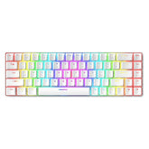 61 Keys Bluetooth 5.0 RGB Mechanical Keyboard Hot Swappable Wired Dual Mode 60% Gaming Keyboard With Software For Mac/Win