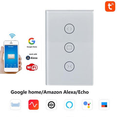Wifi US Curtain Switch Mobile Phone Remote Control Works with Amazon Alexa Google Home