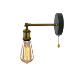 AC85-265V Adjustable Single Head Wall Lamp With Switch Bedside Retro Wall Light Without Bulb Stairs Bedroom Living Room