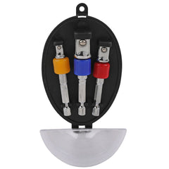 Hi-Spec 3pc 1/4 3/8 1/2 Hex Electric Impact Wrench Socket Power Hand Tools Sockets Adapter Sets With Extension Rod Drill Bits Set