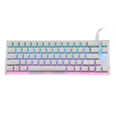 Mechanical Keyboard 66 Keys Gateron Switch Hot Swappable Tyce-C Wired RGB Backlit Gaming Keyboard with Crystalline Base for PC Laptop