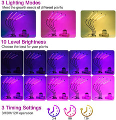 DC 5V 9W 18W 27W 36W 80 LED Grow Light with Timer Desktop Clip Full Spectrum PhytoLamps for Plants Flowers Grow Box