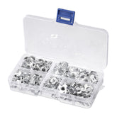 90Pcs Four Prong T Nut Inserts Carbon Steel Zinc Plated For Wood M3/M4/M5/M6/M8 Nut Assortment Kits