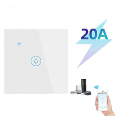 Smart 20A High Power Water Heater Switch APP Timing Control Touch Panel Voice Control Works with Alexa/Google Home